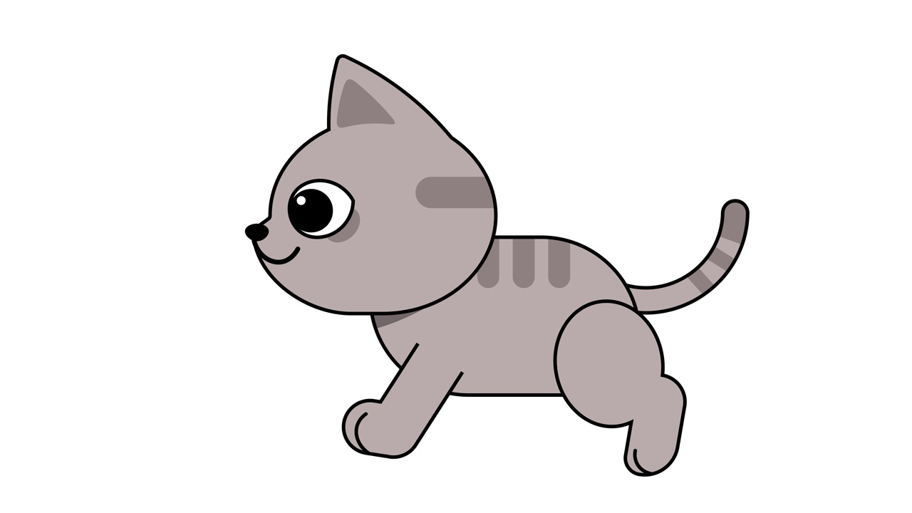 卡通猫的动画视频素材画面4