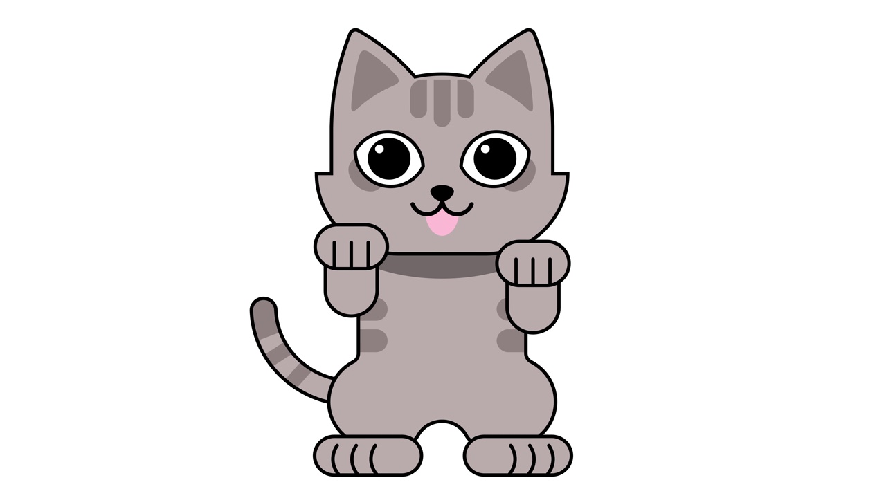卡通猫的动画视频素材画面2