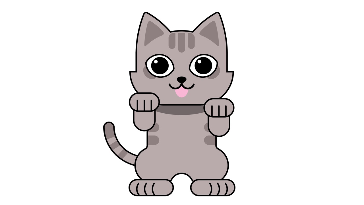 卡通猫的动画视频素材画面3