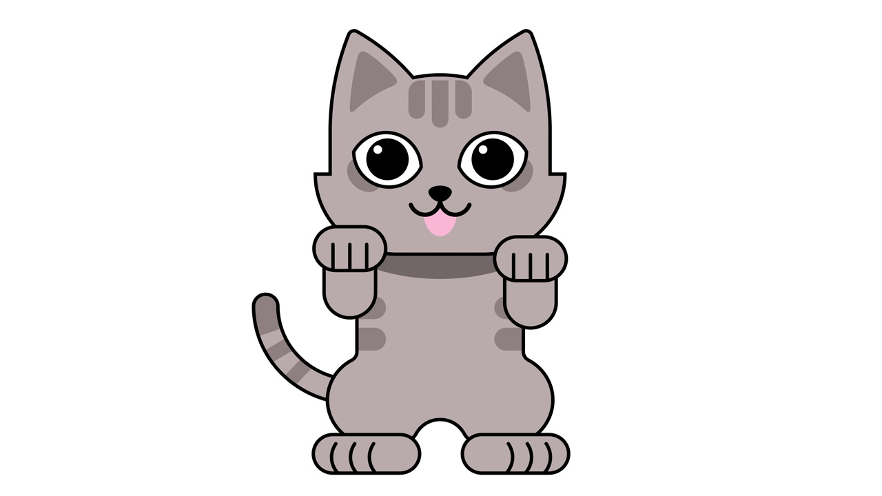 卡通猫的动画视频素材画面4