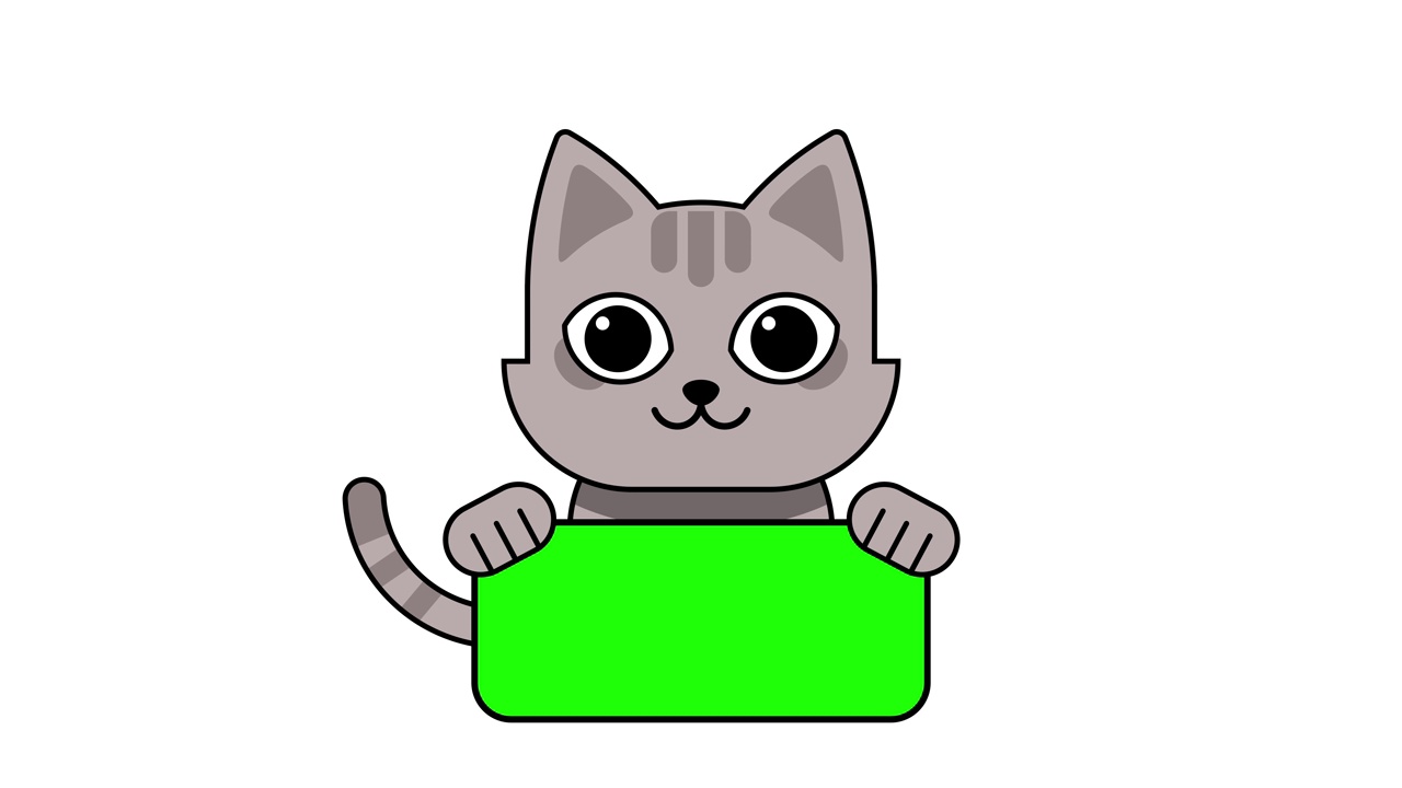卡通猫的动画视频素材画面1