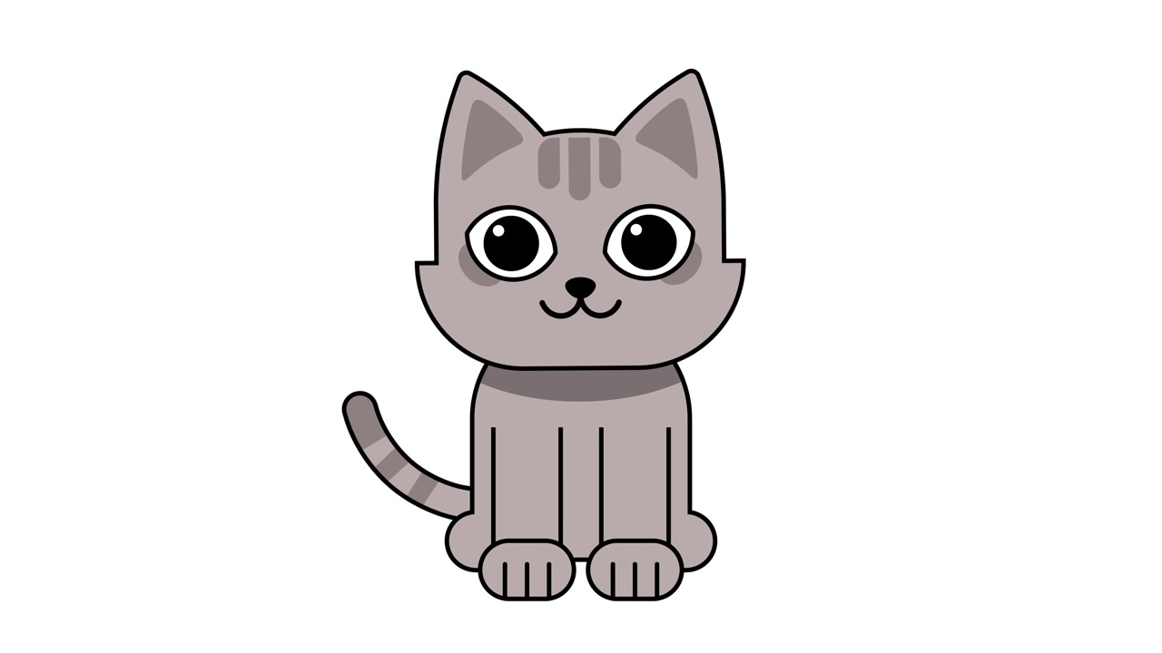 卡通猫的动画视频素材画面1