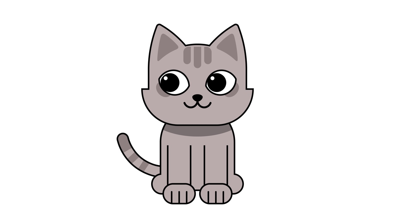 卡通猫的动画视频素材画面2