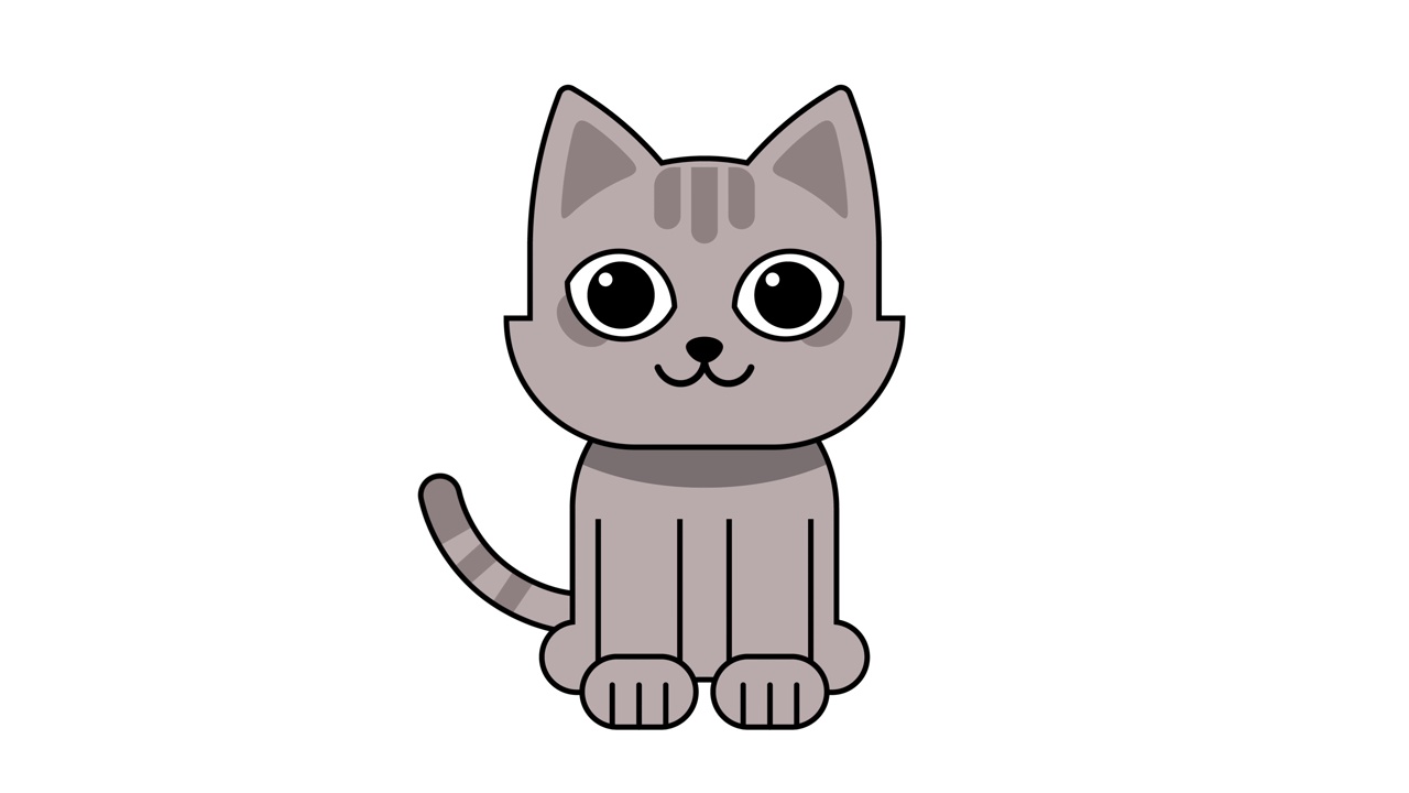 卡通猫的动画视频素材画面3