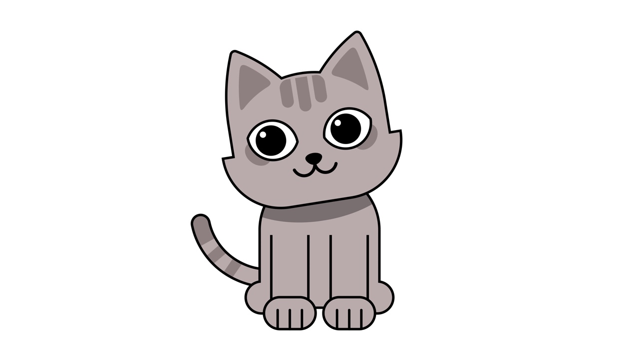 卡通猫的动画视频素材画面4