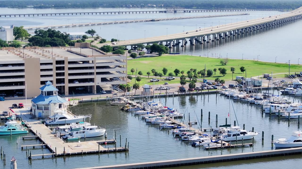 Biloxi, Mississippi 的港口视频素材画面3