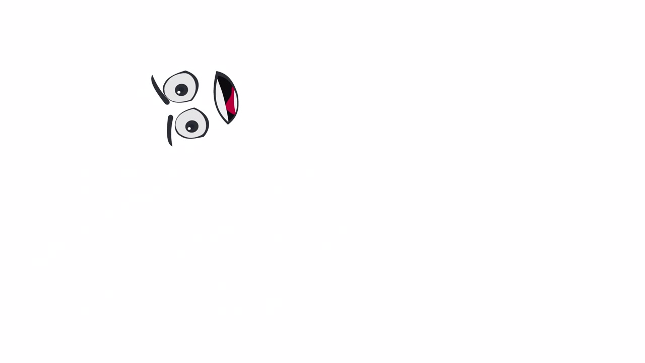 面部表情。动画卡通兴奋的表情。卡通视频素材画面2
