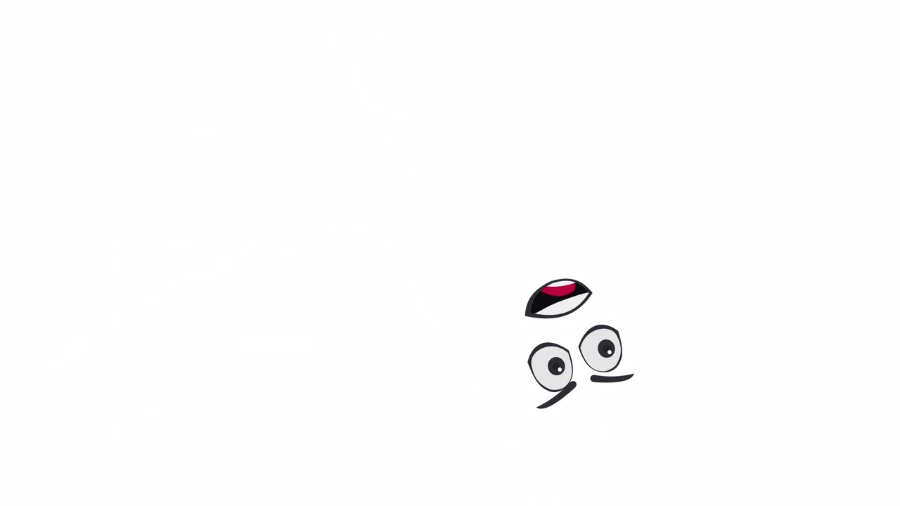 面部表情。动画卡通兴奋的表情。卡通视频素材画面3