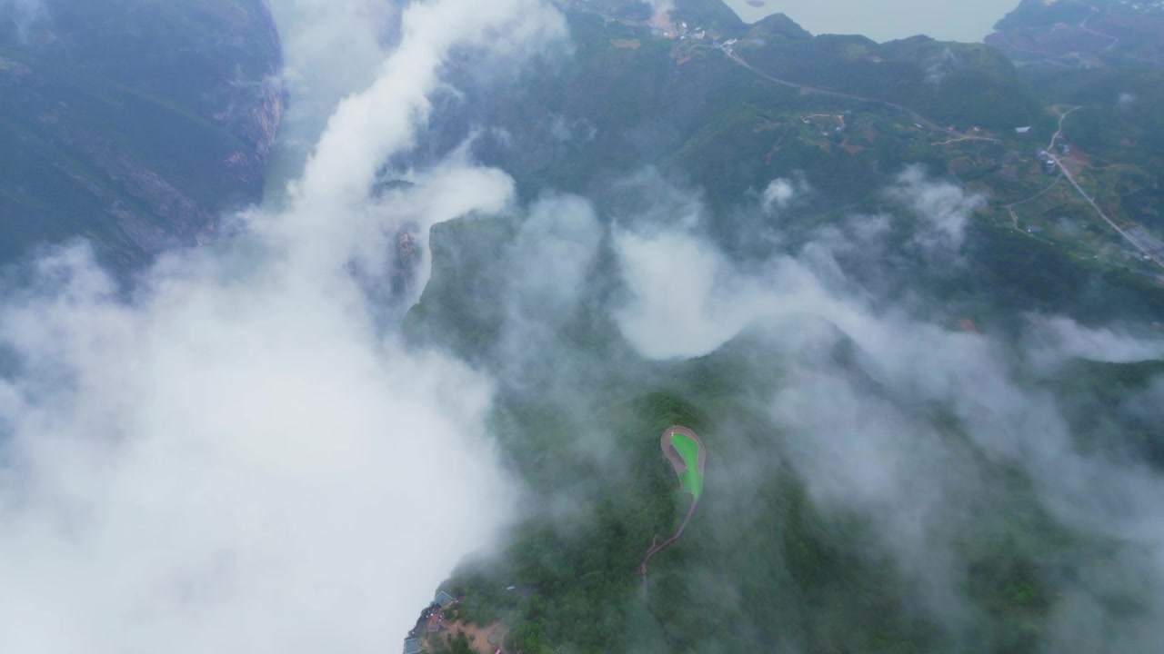 奉节白帝城云海景区风光视频素材画面2