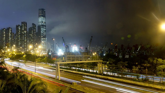 香港公路时间流逝视频素材