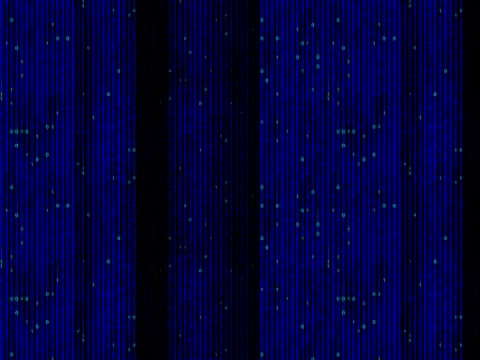 蓝色滚动的二进制代码NTSC视频素材