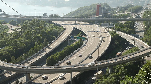 香港城市交通-时间流逝视频素材