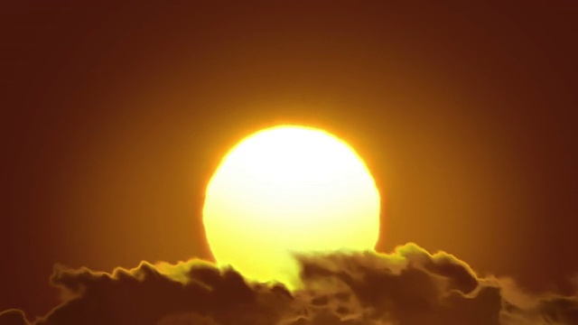 美丽的太阳和云彩在循环动画。HD 1080。视频素材画面1