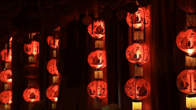 中国新年纸灯笼视频素材画面1