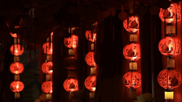 中国新年纸灯笼视频素材画面3