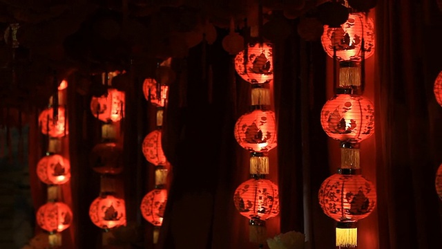 中国新年纸灯笼视频素材画面4