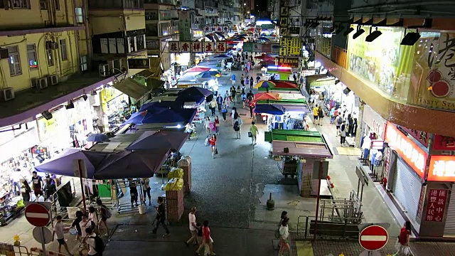 香港旺角霓虹灯照明视频素材