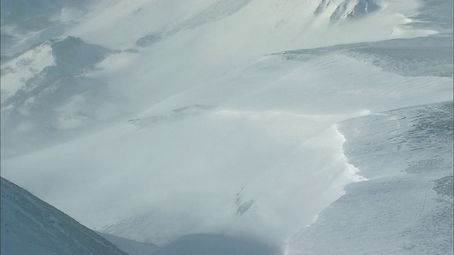 北海道大雪山火山群冬季降雪视频素材