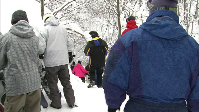 雪中温泉视频素材