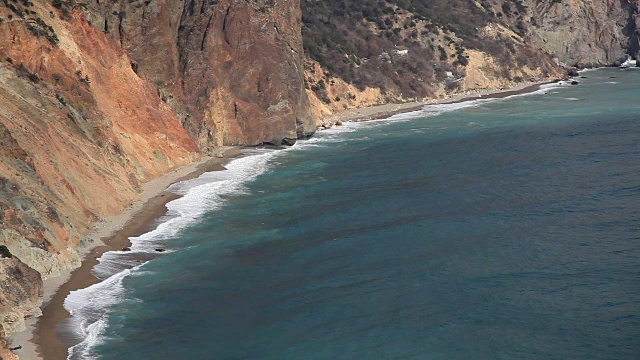 黑海的岩石海岸视频下载