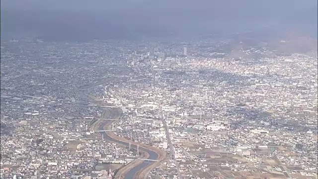 航空，山梨县口夫市视频素材