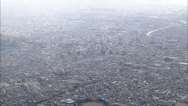 航空，山梨县口夫市视频素材