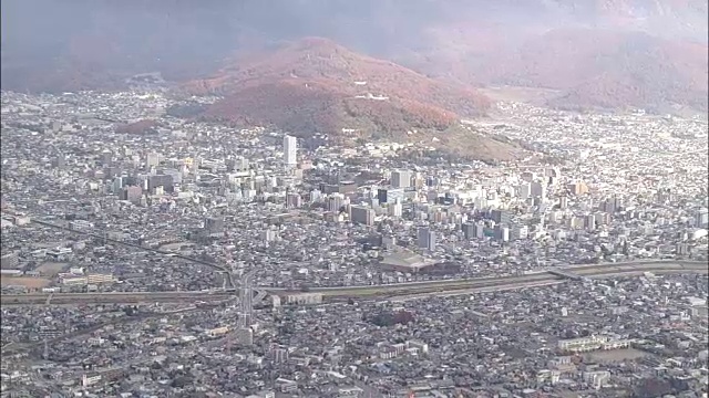 航空，山梨县口夫市视频素材