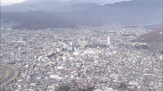 航空，山梨县口夫市视频素材