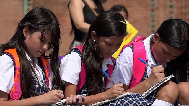 学习写作的学生视频素材