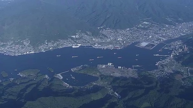 航空，大船渡湾，岩手，日本视频素材