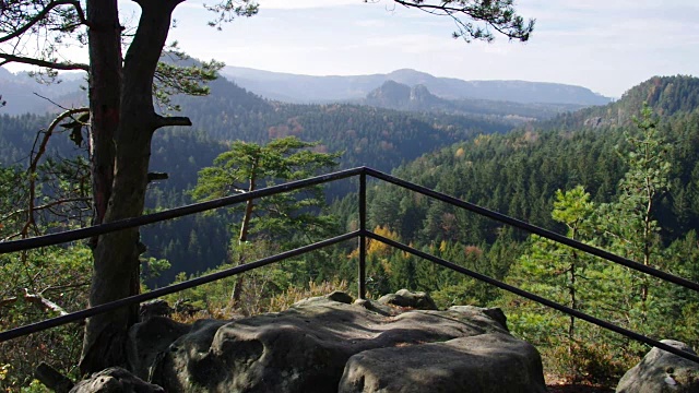 在易北砂岩山，萨克森克莱斯特aussicht视频素材