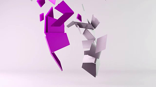 几何三维车轮变换视频素材画面1