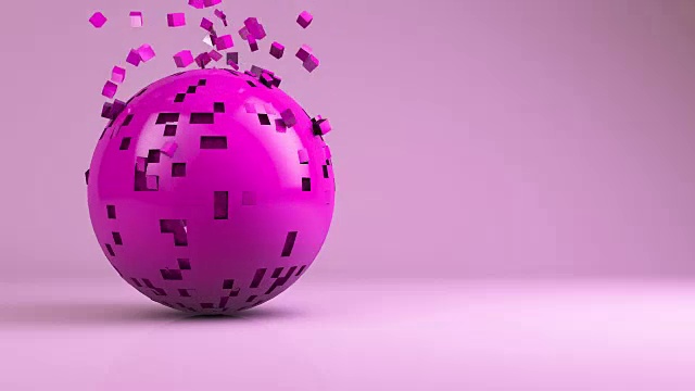 抽象未来的球体变换运动图形视频素材画面3