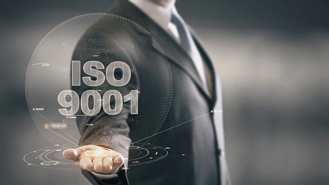 ISO 9001与全息商业概念视频素材