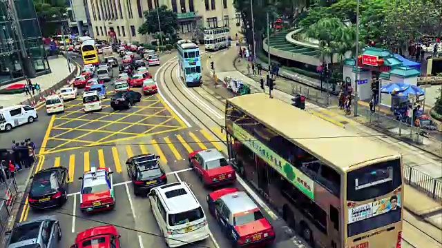 香港交通的时间间隔视频素材