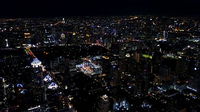 4K空中曼谷灯光夜景视频素材