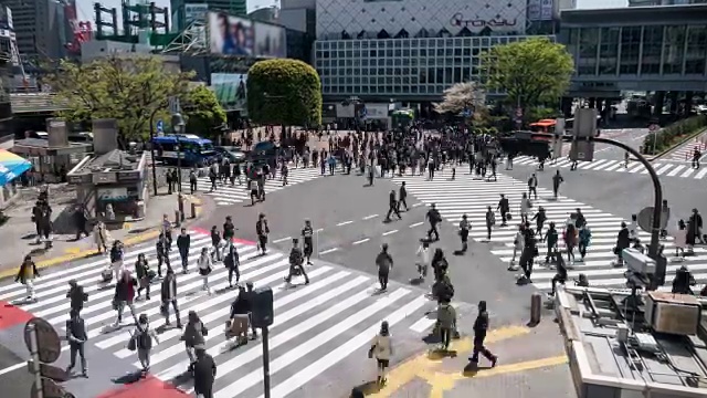 日本东京涩谷渡口视频素材