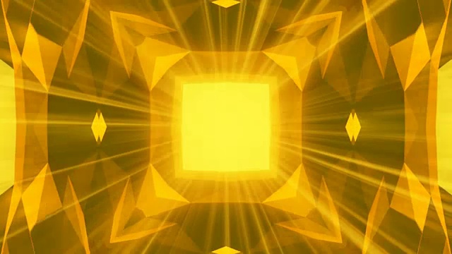 万花筒黄金珠宝图案背景。三维渲染视频素材画面4