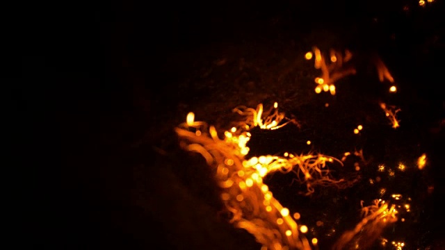 钢棉燃烧背景视频素材画面2