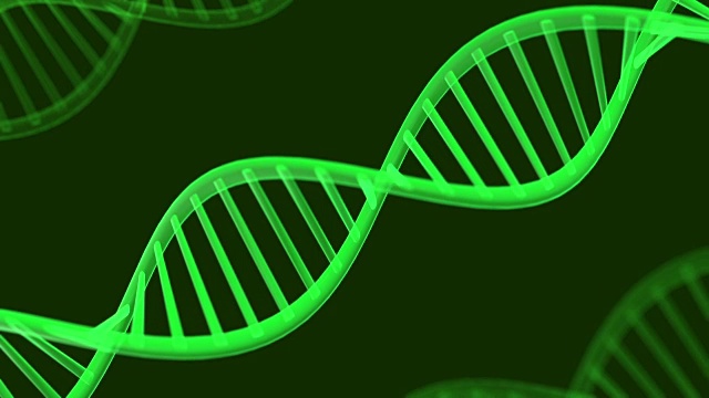 未来的旋转DNA链。基因工程科学背景。视频素材画面1
