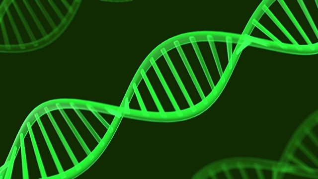 未来的旋转DNA链。基因工程科学背景。视频素材画面2