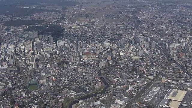 航拍，日本枥木市宇都宫市视频素材