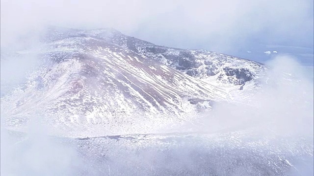 日本岩手雪山，高空视频素材