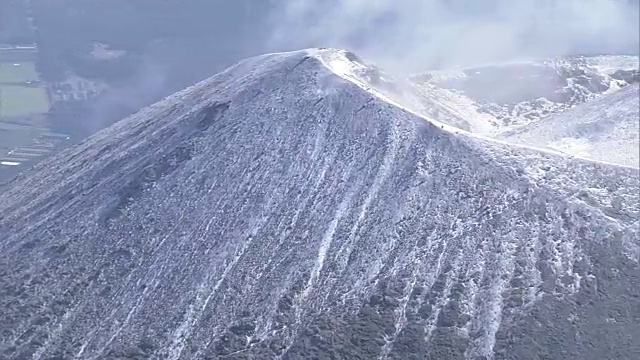 日本岩手雪山，高空视频素材