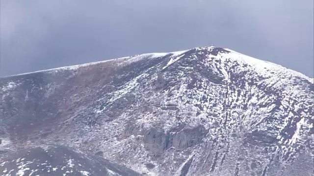 日本岩手雪山，高空视频素材