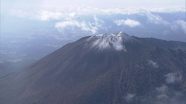 日本岩手雪山，高空视频素材