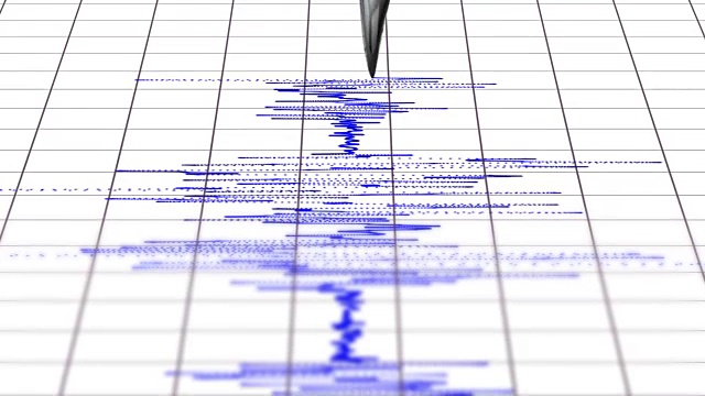 地震的地震仪。UHD动画视频素材