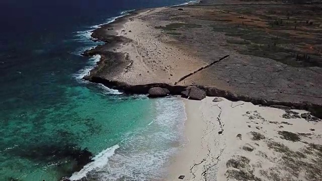 博内尔岛加勒比海岸泻湖视频视频素材