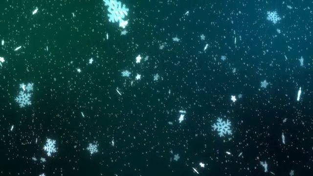 Falling Snow Winter Background with gentle Falling shiny Snowflakes 4K无缝循环视频素材