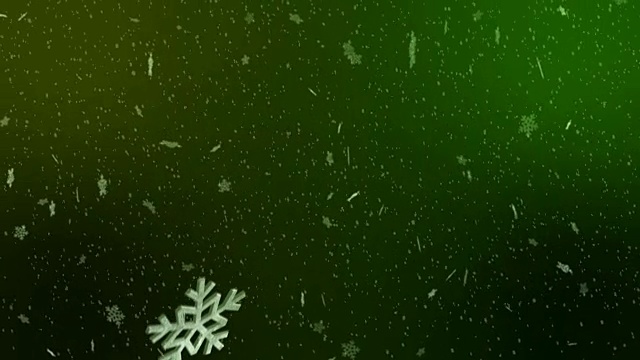 Falling Snow Winter Background with gentle Falling shiny Snowflakes 4K无缝循环视频素材